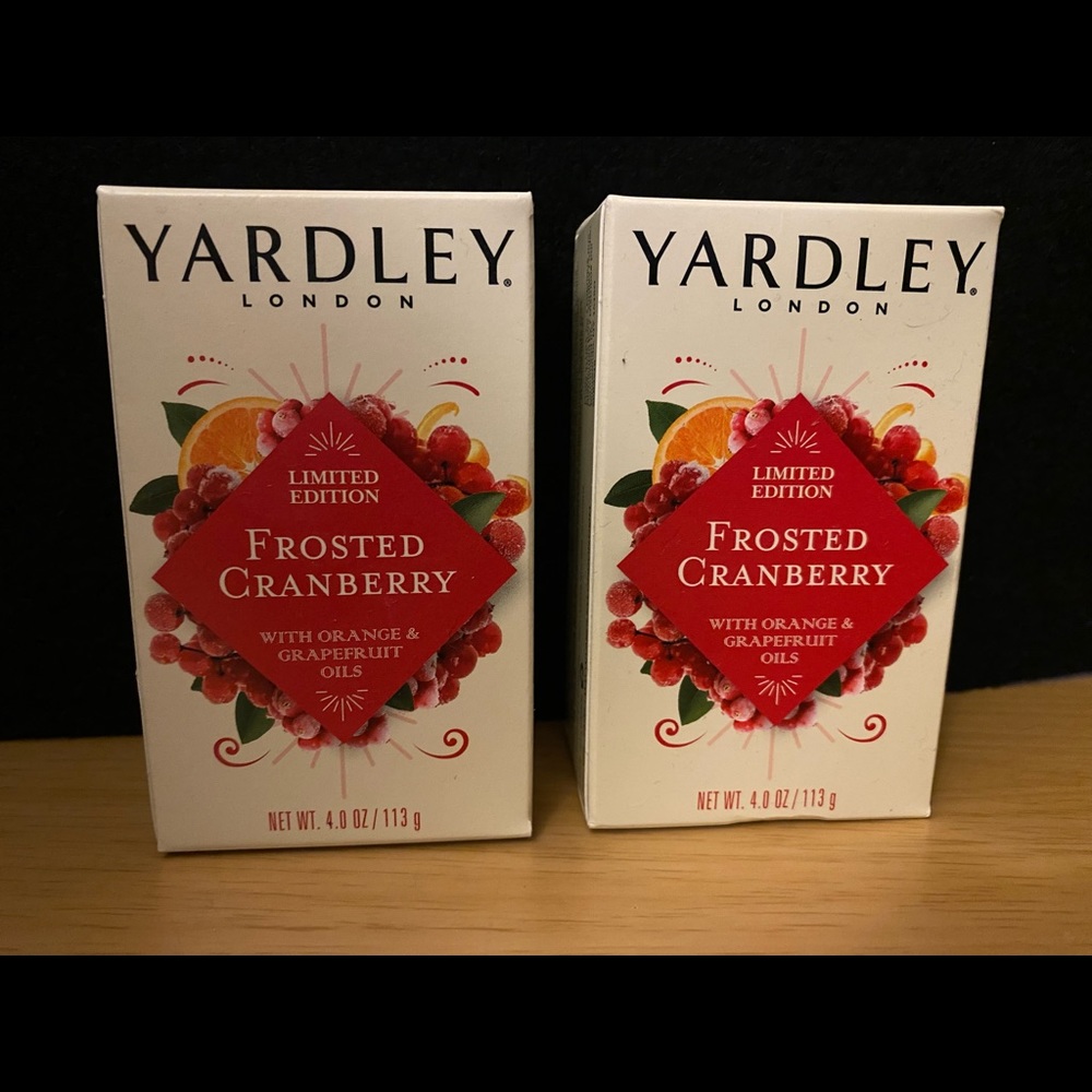 YARDLEY LONDON FROSTED CRANBERRY LIMITED EDITION with Orange and Grapefruit oils